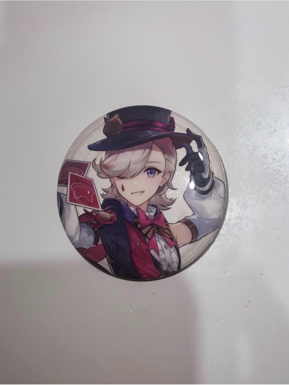 Original Official miHoYo Genshin Impact Lyney Fontaine Badge Emblem